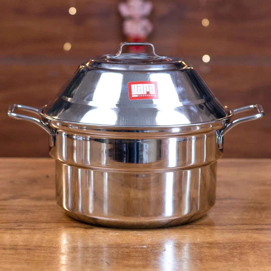 Idly Pot (12 Kuli) - With Handle - (Non Cloth Using Model)